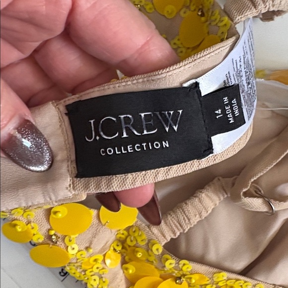J Crew Collection sequin-embellished‎ bra top Size 14 Yellow - Picture 6 of 7